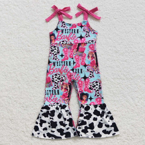 SR0425 Western Boots Cow Girl's Romper