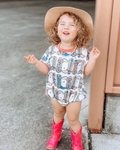 SR0437 Western Boots Baby Bubble Romper