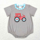 BSPO0193/GSPO0972/SR0488/SR0489 Embroidery Truck Kids Sibiling Matching Clothes