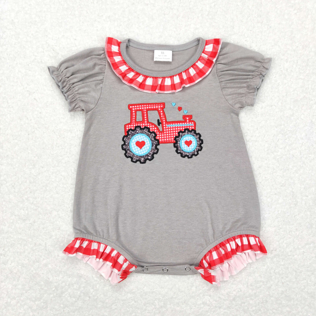 BSPO0193/GSPO0972/SR0488/SR0489 Embroidery Truck Kids Sibling Matching Clothes