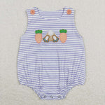 SR0534 Embroidery Easter Carrot Baby Romper Boy