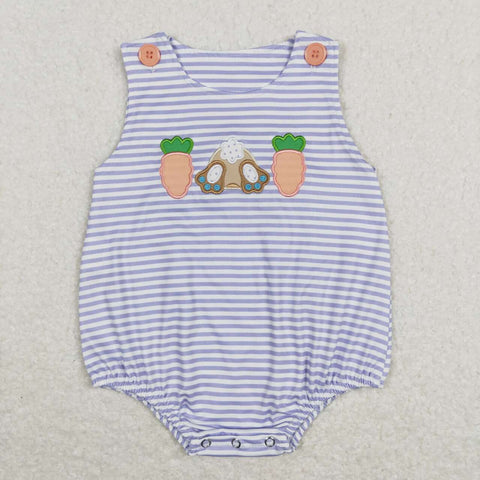 SR0534 Embroidery Easter Carrot Baby Romper Boy