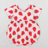 SR0535 Strawberry Baby Bubble Romper Girl