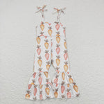 SR0538 Easter Rabbit Carrot Girl's Jumpsuit