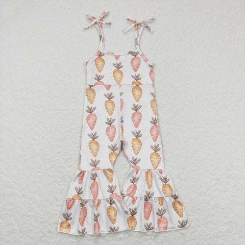 SR0538 Easter Rabbit Carrot Girl's Jumpsuit