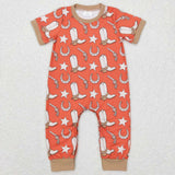 SR0570 Western Boots Baby Boy Romper