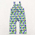 SR0600 Mardi Gras Purple Green Kids Jumpsuit