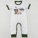 SR0633 Back Woods Dog Mallard Green Baby Boy Romper