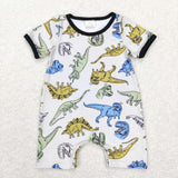 SR0707 Dinosaur Shorts Baby Boy Romper