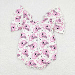 SR0709 YEE HAW Hat Pink Baby Bubble Romper