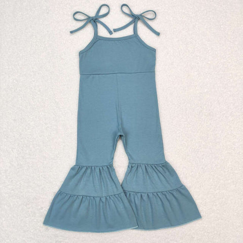 SR0717 Blue Cotton Girl's Jumpsuit