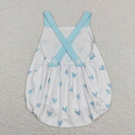 SR0732 Love Sky Blue Baby Boy Romper