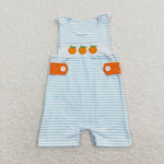 SR0738 Embroidery Peach Fruit Orange Baby Boy Romper