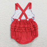 SR0745 Crawfish Red Baby Girl Romper