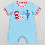 SR0767 Reading Fish tank Baby Boy Romper