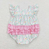 SR0805 Flower Pink Baby Girl Romper