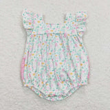 SR0805 Flower Pink Baby Girl Romper