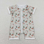 SR0877 Mallard Shorts Baby Zip Sleeper Romper