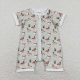 SR0877 Mallard Shorts Baby Zip Sleeper Romper