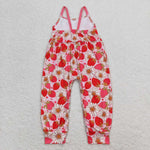 SR0887 Strawberry Flower Girl's Jumpsuit