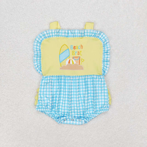 SR0956 Beach Brat Baby Girl Romper