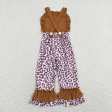 SR0965 Leopard Girl's Jumpsuit