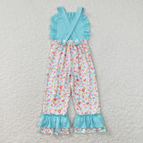 Flower Jumpsuit Ruffles Sister Matching Clothes