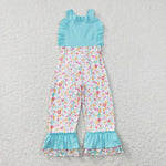 Flower Jumpsuit Ruffles Sister Matching Clothes