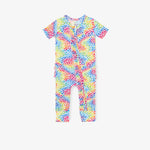 SR0977 Colorful Leopard Baby Zip Sleeper Romper