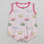 SR0981 Golf Cart Baby Girl Romper