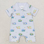 SR0982 Golf Cart Polo Baby Boy Romper