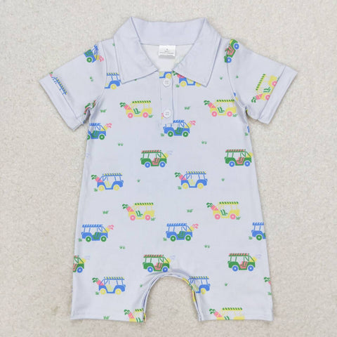 SR0982 Golf Cart Polo Baby Boy Romper