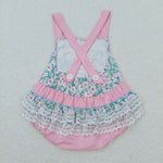 SR0986 Flower Pink Baby Girl Romper