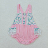 SR0986 Flower Pink Baby Girl Romper