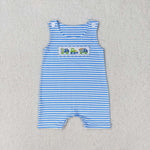 SR1005 Embroidery Summer Truck Sand Baby Boy Romper