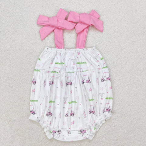 SR1069 Golf Pink Baby Girl Romper