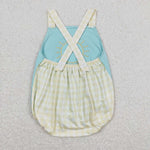 SR1072 Embroidery Sun Green Baby Girl Romper