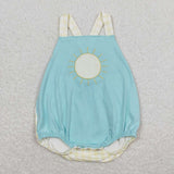 SR1072 Embroidery Sun Green Baby Girl Romper