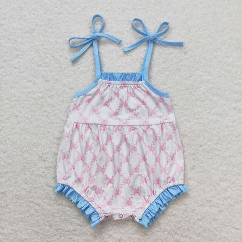 SR1086 Pink Pattern Baby Girl Romper
