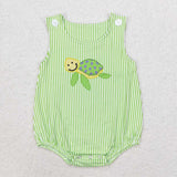 SR1093 Turtle Green Baby Boy Romper