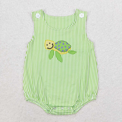 SR1093 Turtle Green Baby Boy Romper