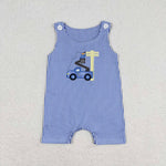 SR1102 Embroidery Electronic Blue Baby Boy Romper