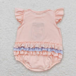 SR1112 Embroidery Bees Baby Girl Romper