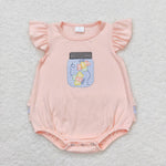 SR1112 Embroidery Bees Baby Girl Romper