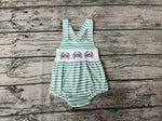 SR1118 Crab Green Baby Girl Romper