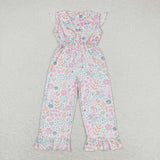 SR1139 Cartoon Mouse Flower Pink Girls Jumpsuit