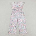 SR1139 Cartoon Mouse Flower Pink Girls Jumpsuit