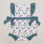 SR1140 Duck Blue Baby Girl Romper