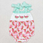 SR1157 Watermelon Baby Girl Romper