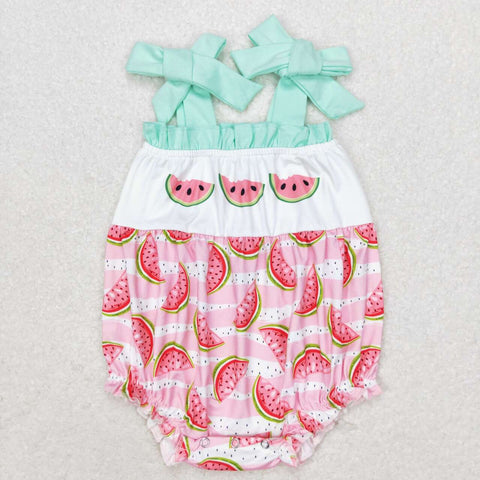 SR1157 Watermelon Baby Girl Romper